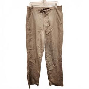 LINEA UOMO Men's Linen Blend Pants - W34 L34 - Casual Comfort